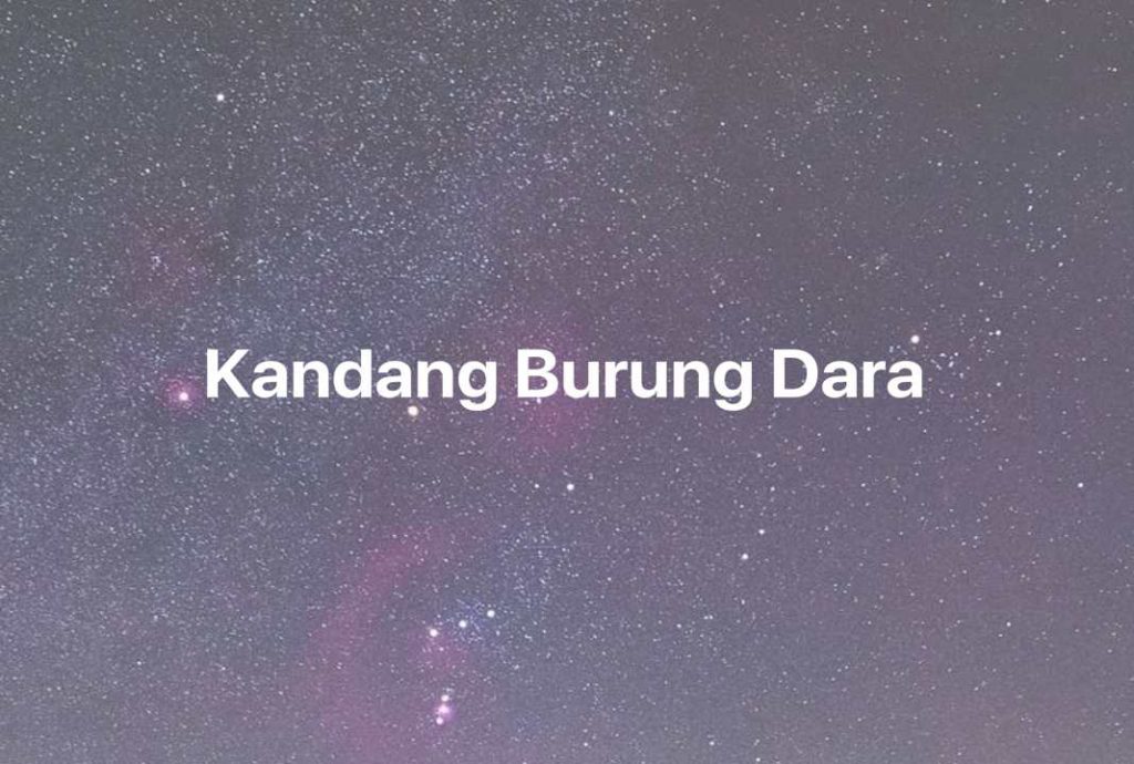 Gambar Mimpi Kandang Burung Dara