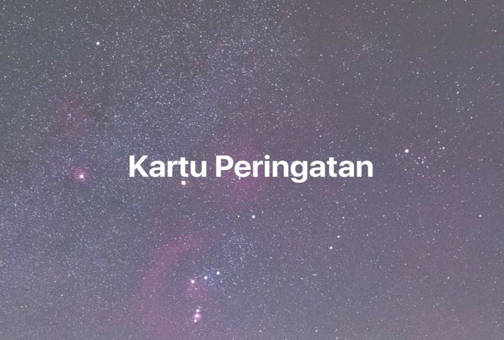 Gambar Mimpi Kartu Peringatan