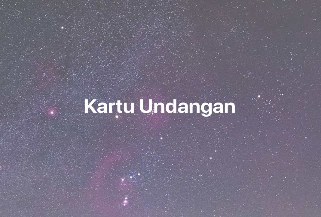 Gambar Mimpi Kartu Undangan