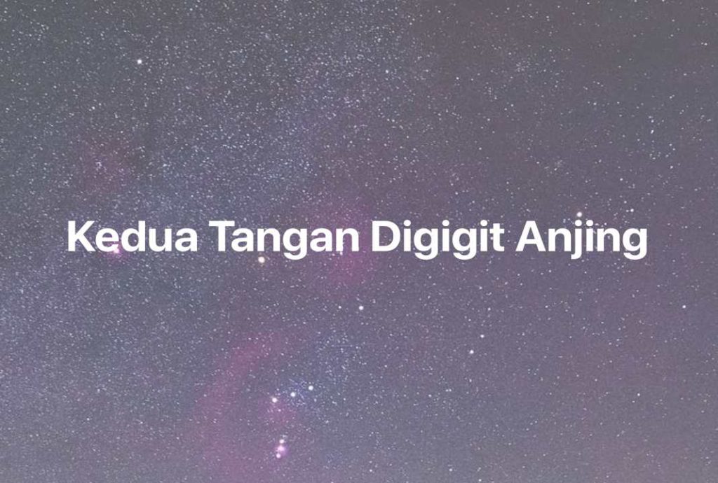 Gambar Mimpi Kedua Tangan Digigit Anjing