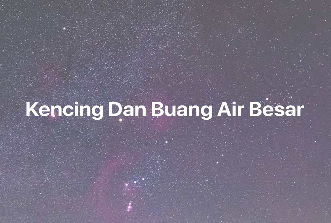 Gambar Mimpi Kencing Dan Buang Air Besar