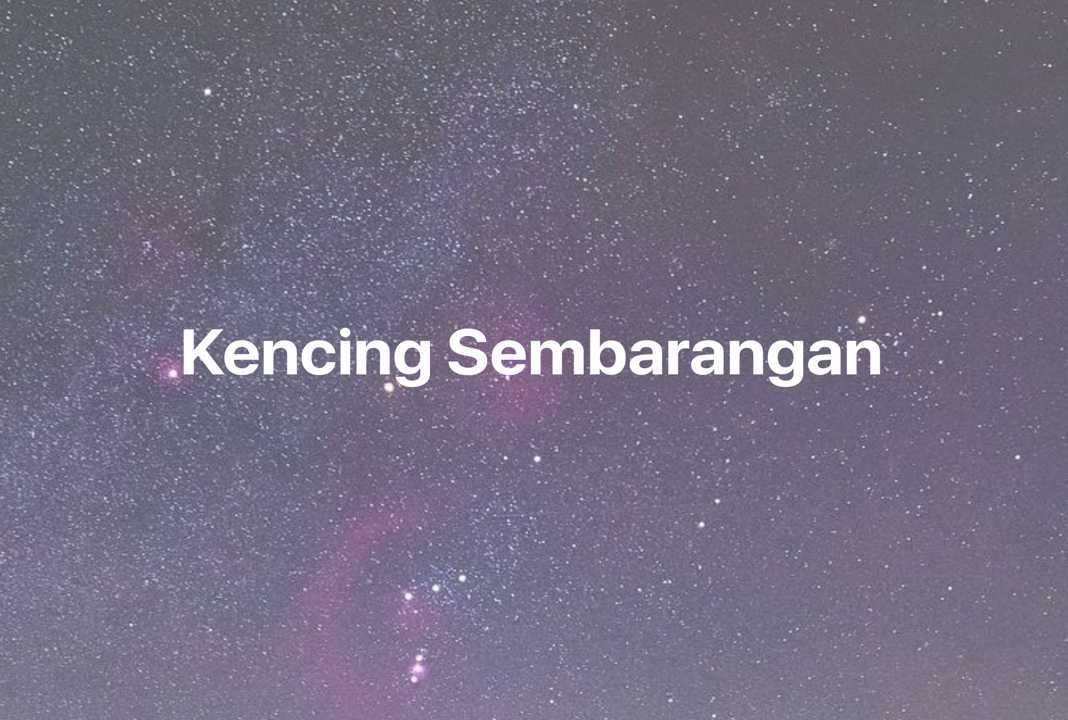 Gambar Mimpi Kencing Sembarangan