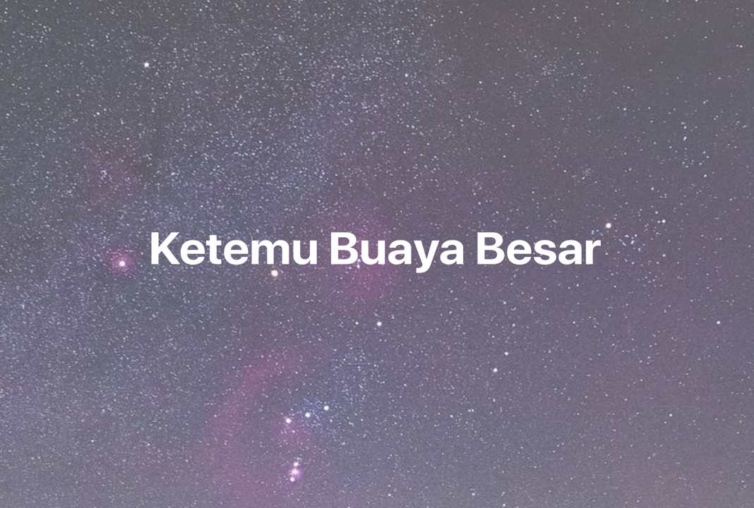 Gambar Mimpi Ketemu Buaya Besar