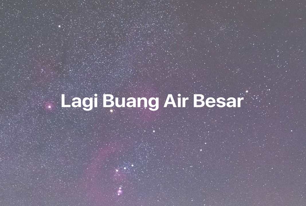 Gambar Mimpi Lagi Buang Air Besar