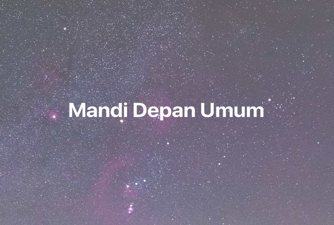 Gambar Mimpi Mandi Depan Umum