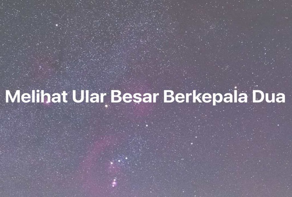 Gambar Mimpi Melihat Ular Besar Berkepala Dua