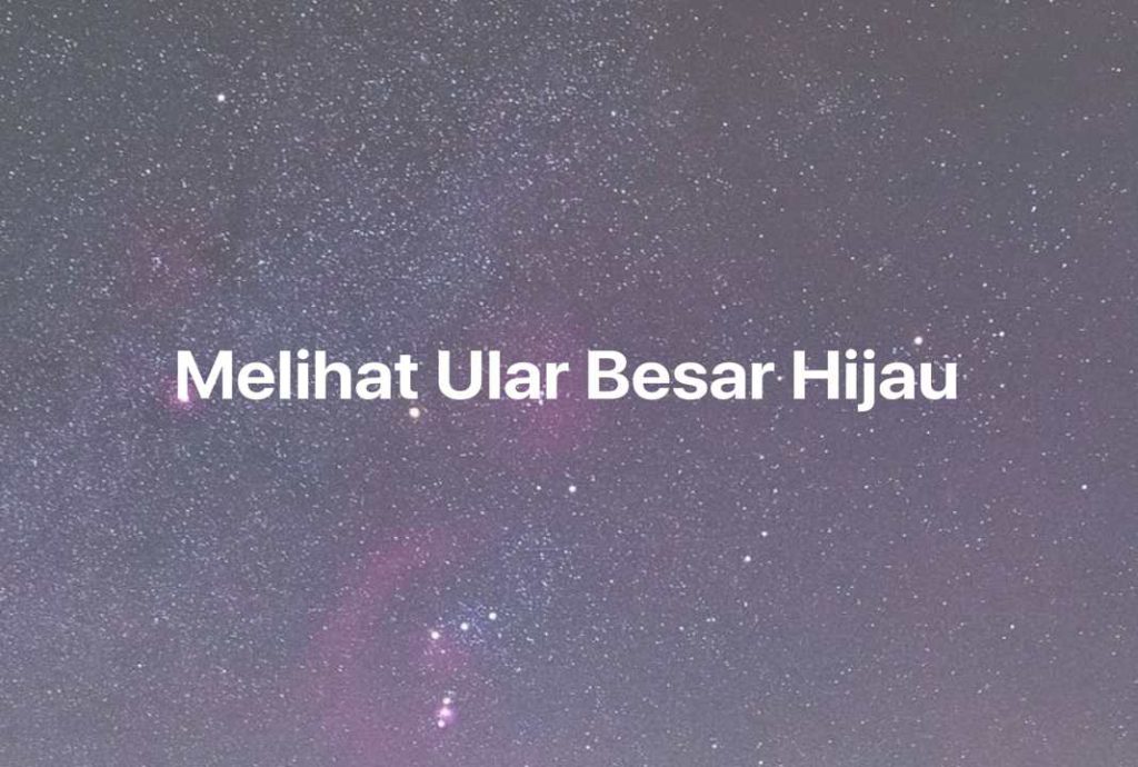 Gambar Mimpi Melihat Ular Besar Hijau