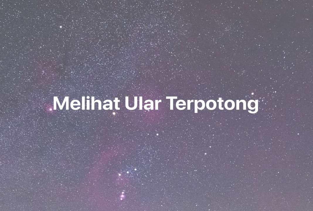 Gambar Mimpi Melihat Ular Terpotong