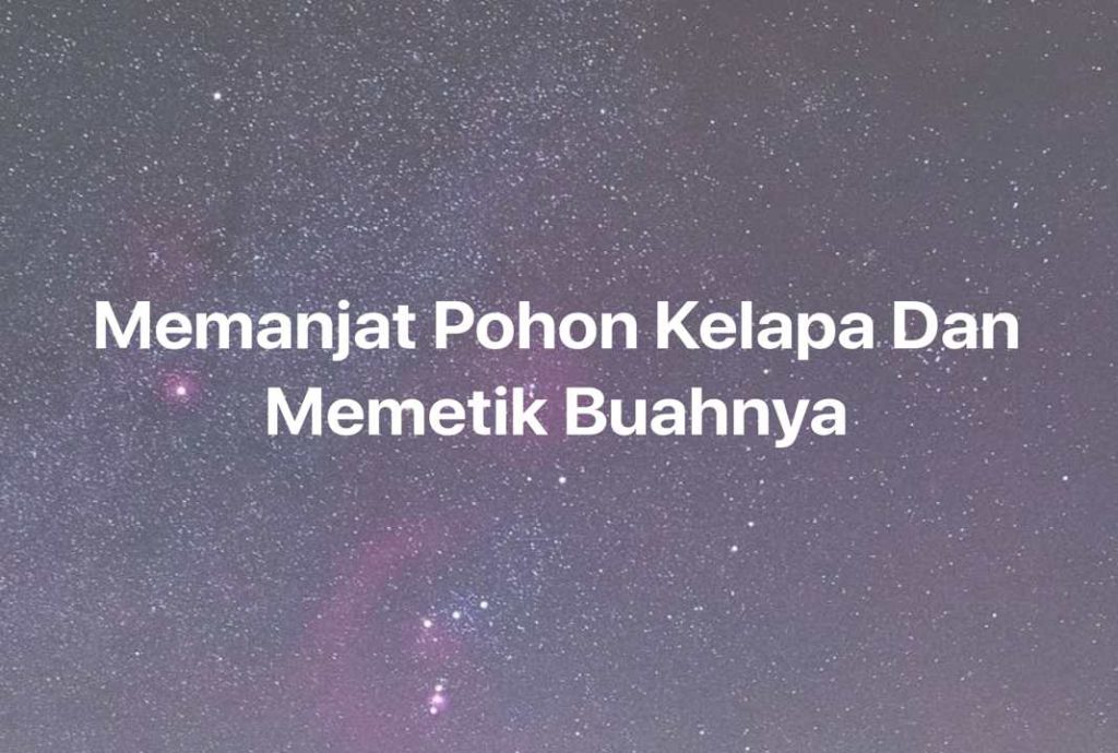 Gambar Mimpi Memanjat Pohon Kelapa Dan Memetik Buahnya