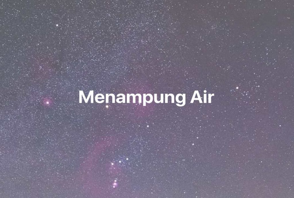 Gambar Mimpi Menampung Air