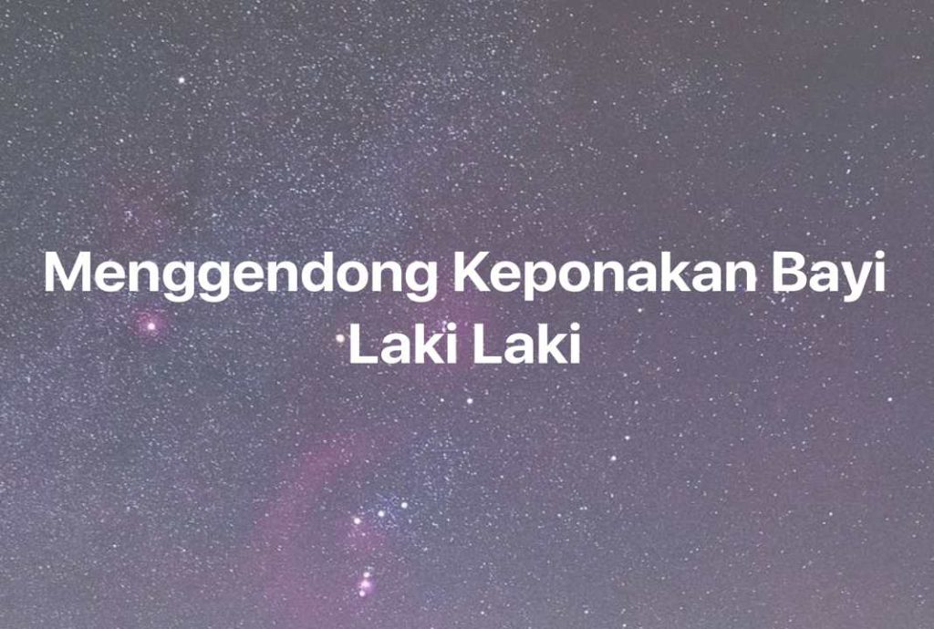 Gambar Mimpi Menggendong Keponakan Bayi Laki Laki