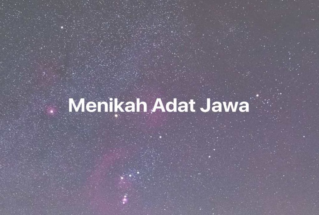 Gambar Mimpi Menikah Adat Jawa