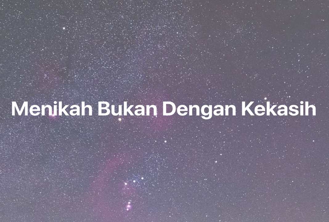 Gambar Mimpi Menikah Bukan Dengan Kekasih