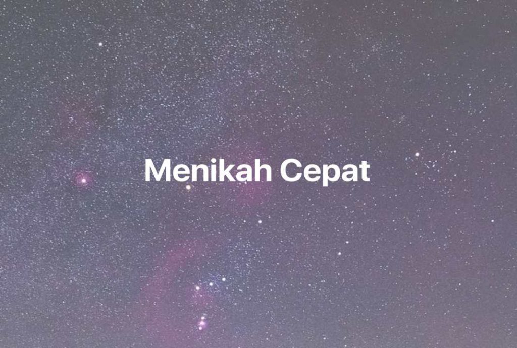 Gambar Mimpi Menikah Cepat