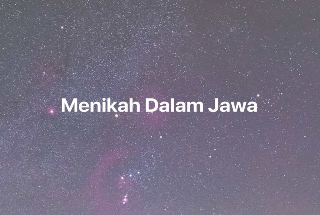 Gambar Mimpi Menikah Dalam Jawa