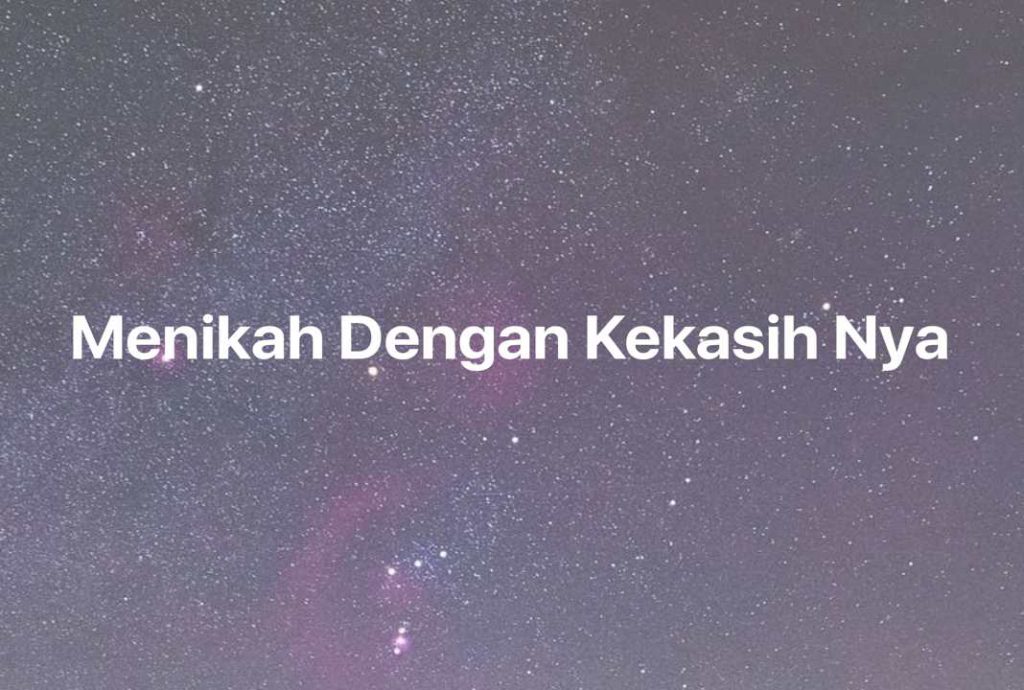 Gambar Mimpi Menikah Dengan Kekasih Nya