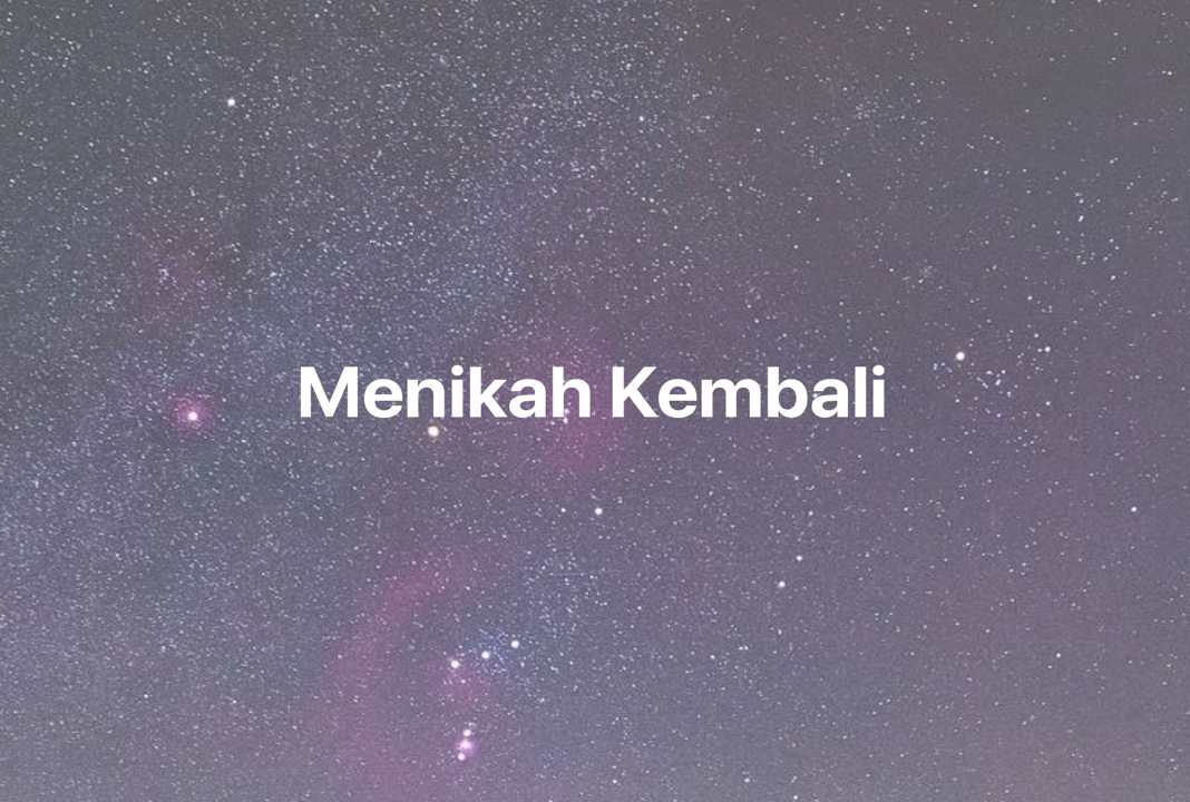 Gambar Mimpi Menikah Kembali