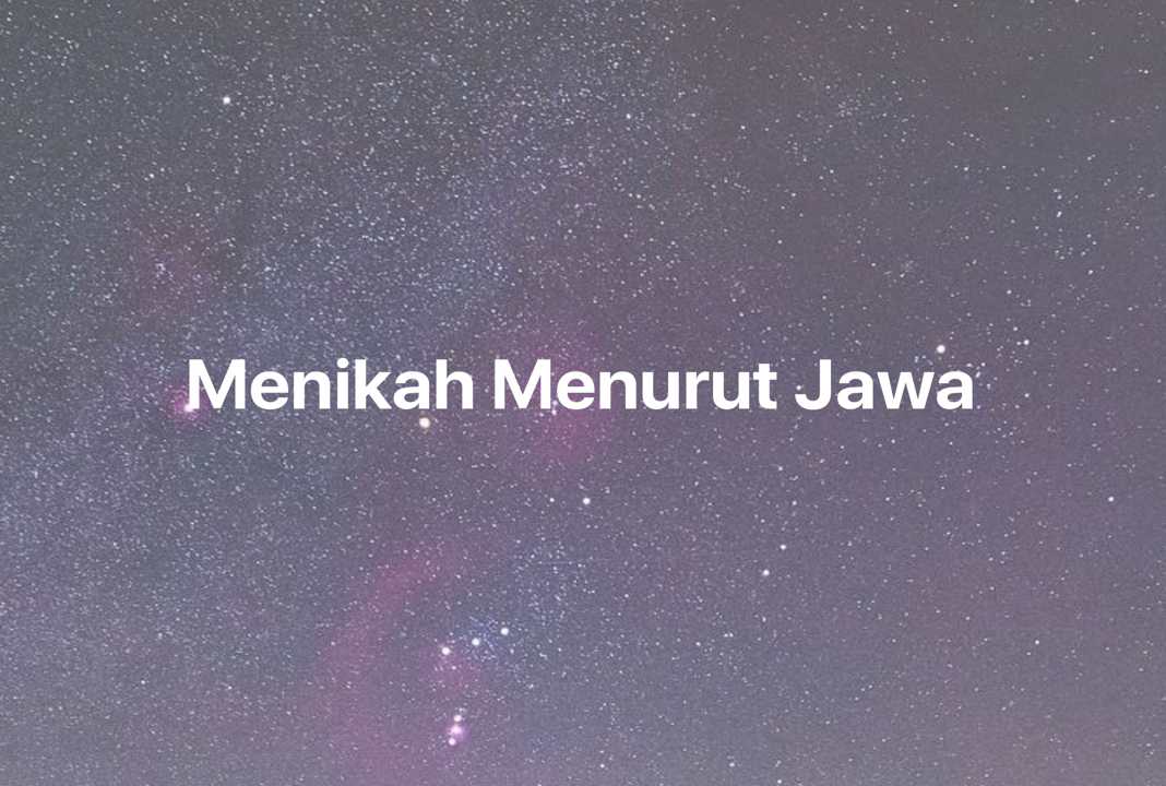 Gambar Mimpi Menikah Menurut Jawa