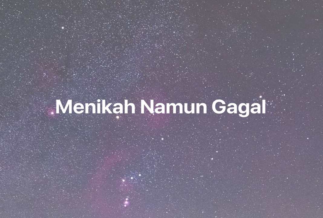 Gambar Mimpi Menikah Namun Gagal