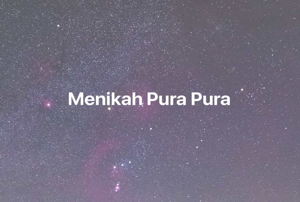 Gambar Mimpi Menikah Pura Pura