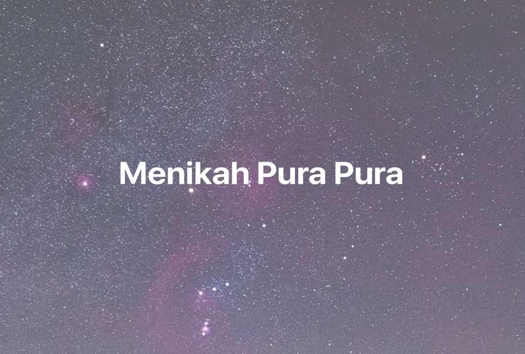 Gambar Mimpi Menikah Pura Pura