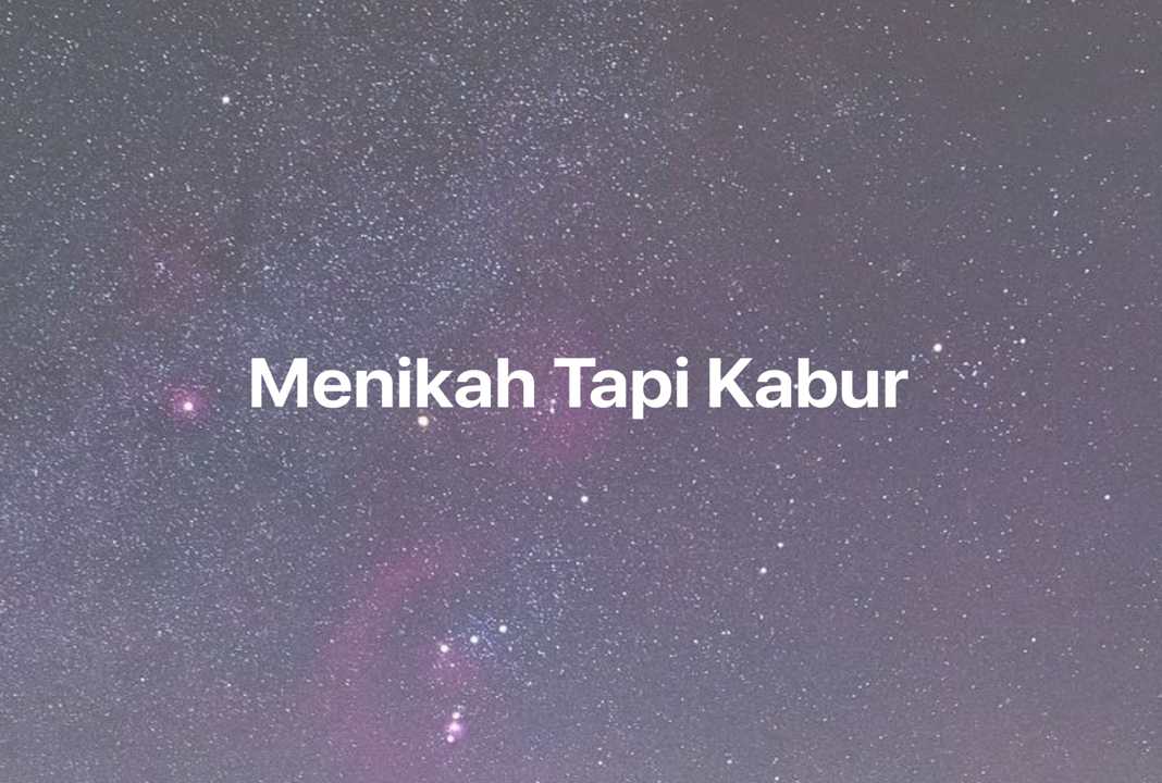 Gambar Mimpi Menikah Tapi Kabur