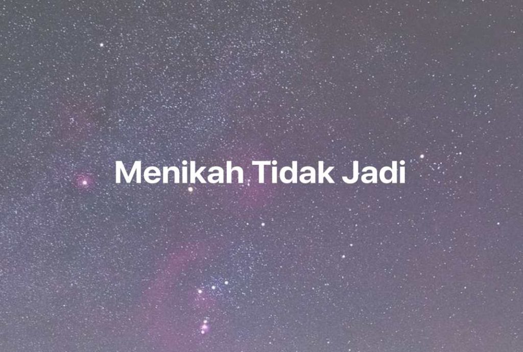 Gambar Mimpi Menikah Tidak Jadi