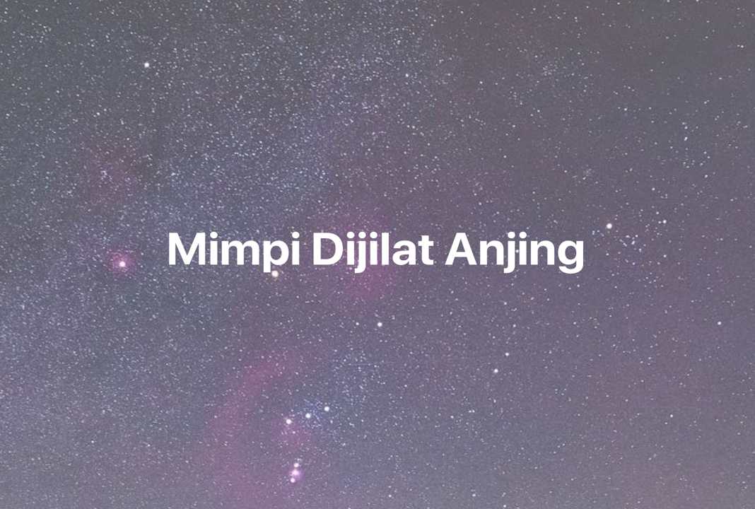 Gambar Mimpi Mimpi Dijilat Anjing