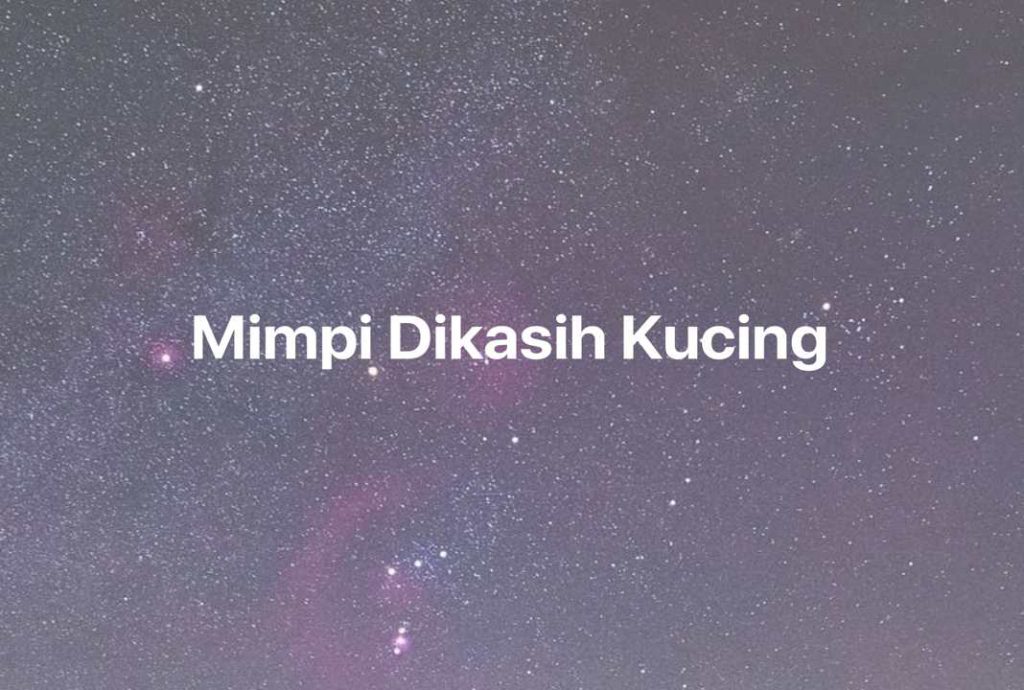 Gambar Mimpi Mimpi Dikasih Kucing