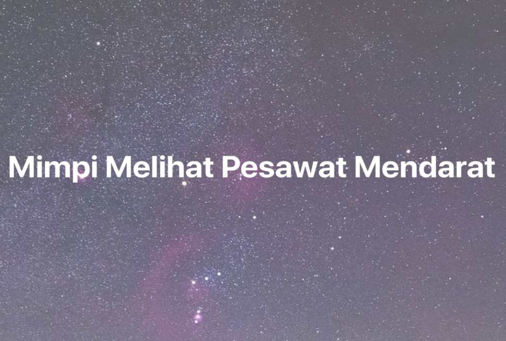 Gambar Mimpi Mimpi Melihat Pesawat Mendarat