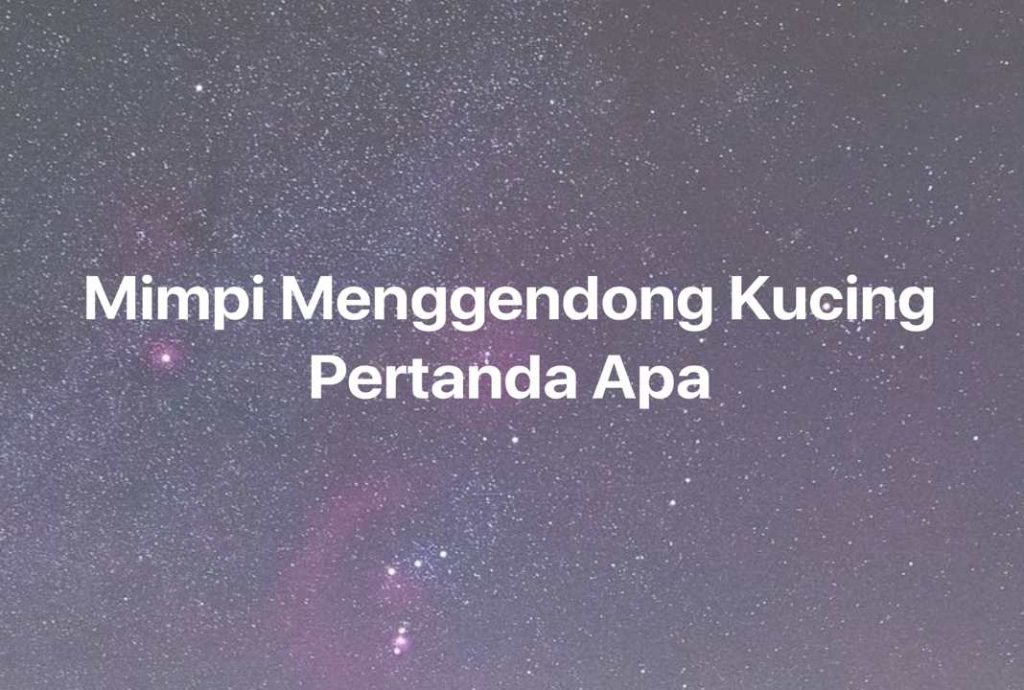 Gambar Mimpi Mimpi Menggendong Kucing Pertanda Apa