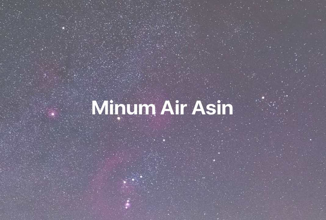 Gambar Mimpi Minum Air Asin