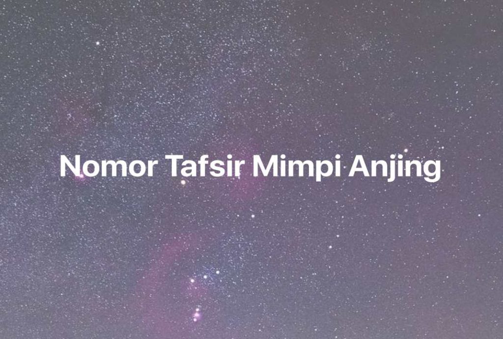 Gambar Mimpi Nomor Tafsir Mimpi Anjing