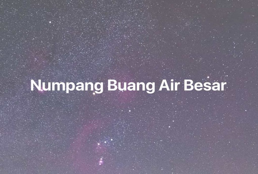 Gambar Mimpi Numpang Buang Air Besar