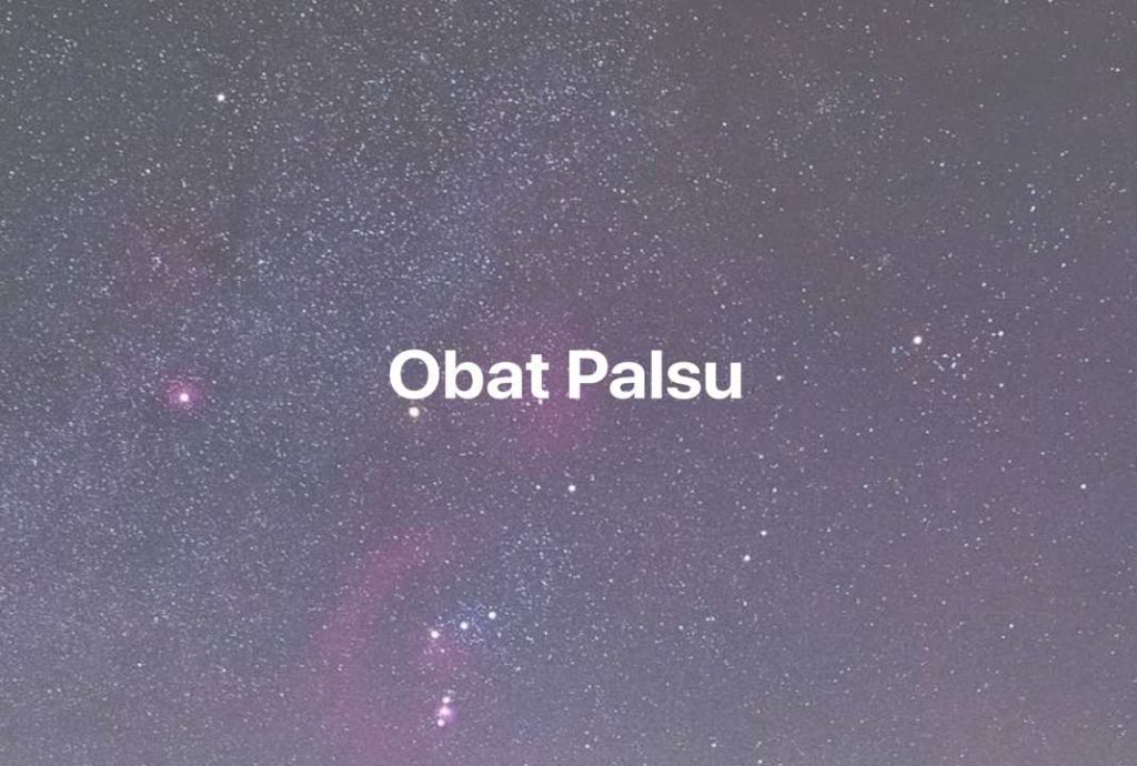 Gambar Mimpi Obat Palsu