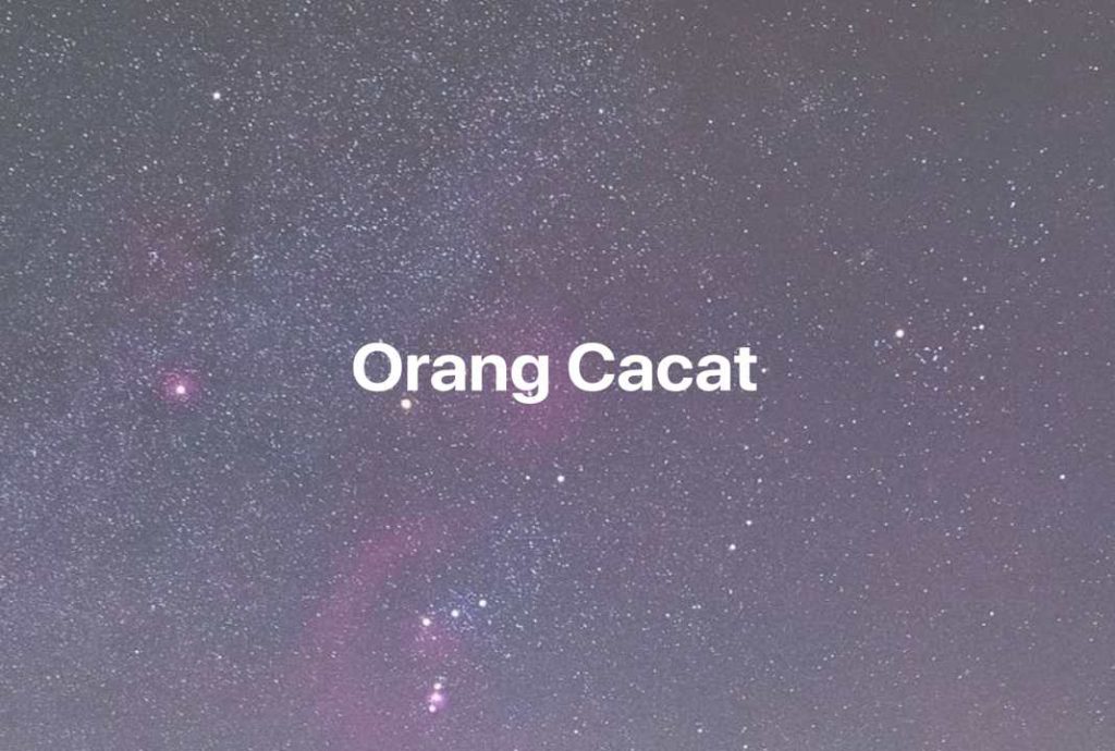 Gambar Mimpi Orang Cacat