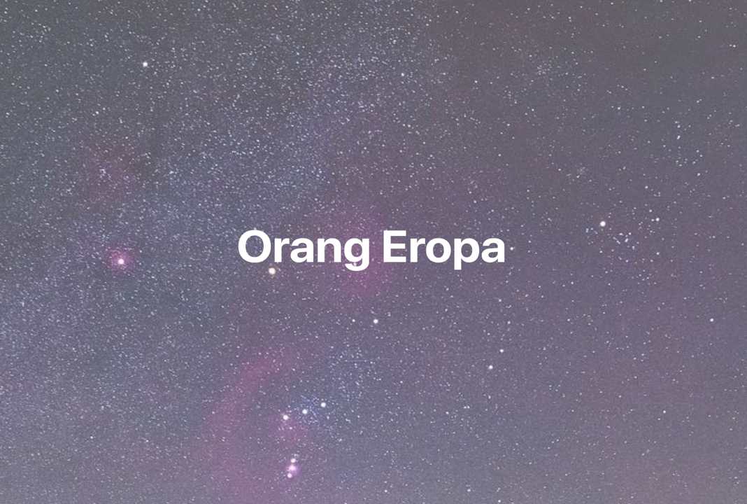 Gambar Mimpi Orang Eropa