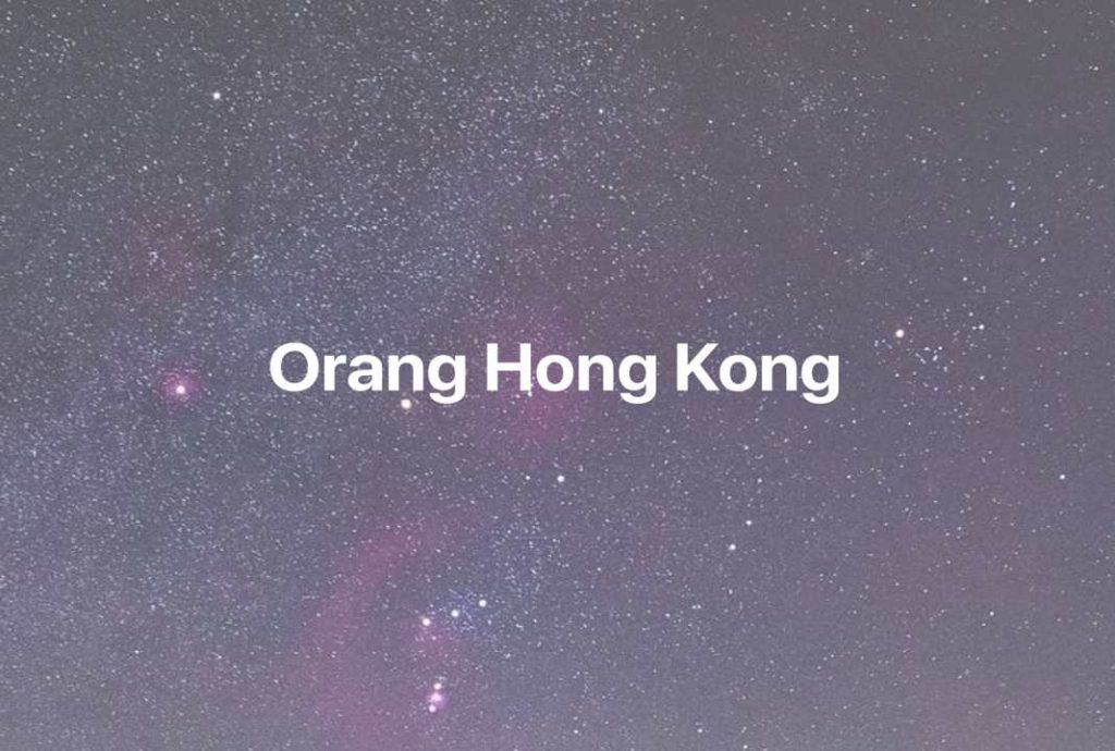 Gambar Mimpi Orang Hong Kong