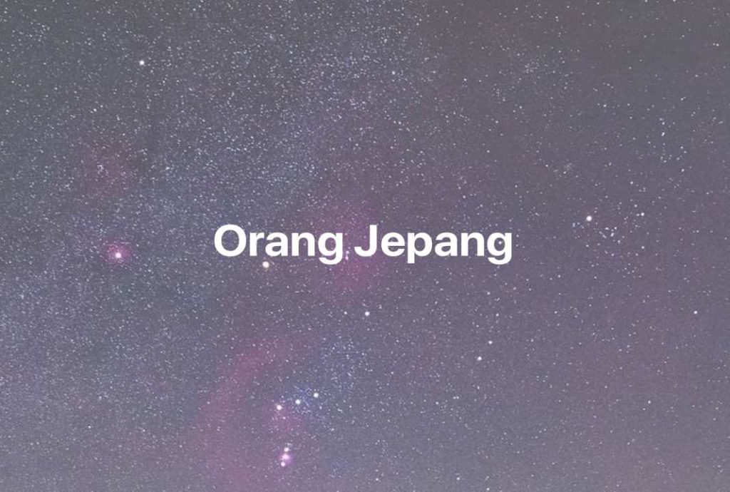 Gambar Mimpi Orang Jepang