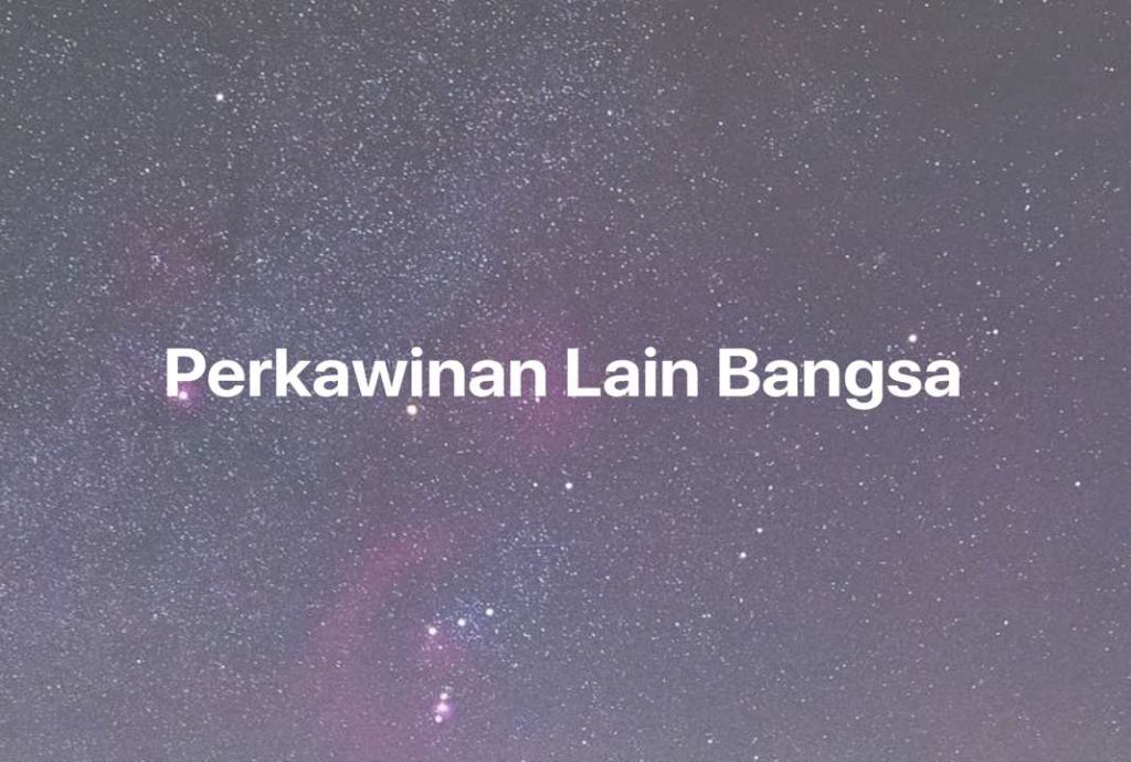 Gambar Mimpi Perkawinan Lain Bangsa