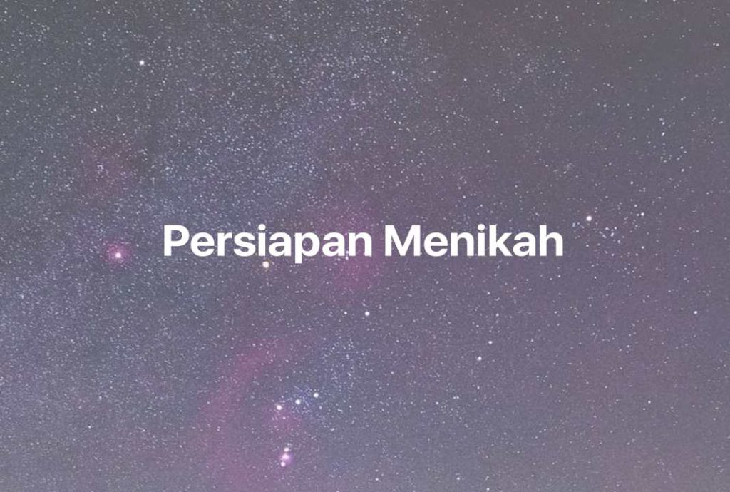 Gambar Mimpi Persiapan Menikah