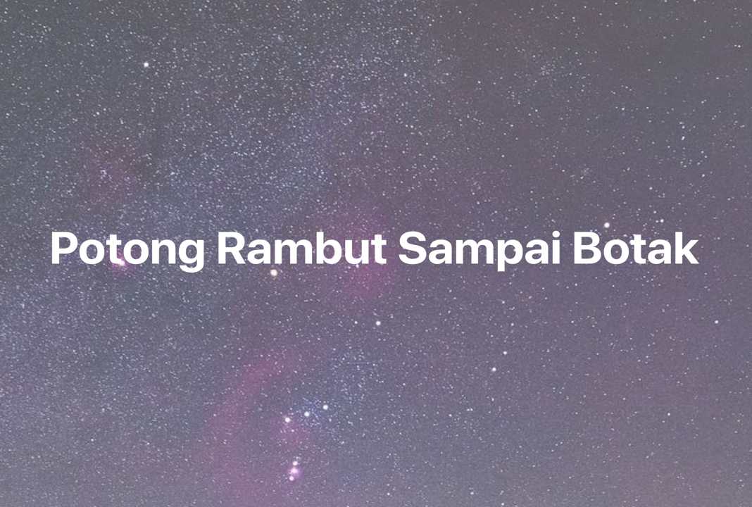 Gambar Mimpi Potong Rambut Sampai Botak