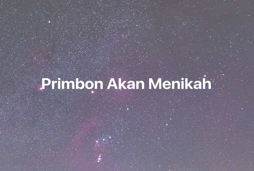 Gambar Mimpi Primbon Akan Menikah