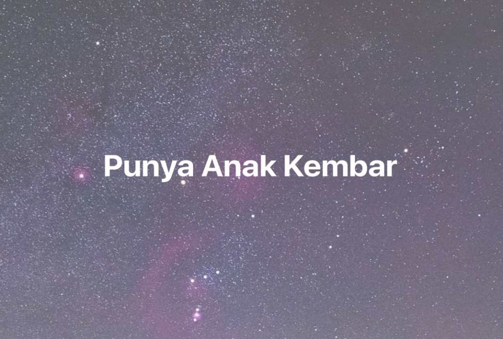 Gambar Mimpi Punya Anak Kembar