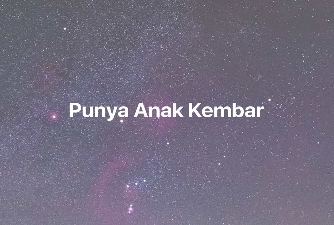 Gambar Mimpi Punya Anak Kembar