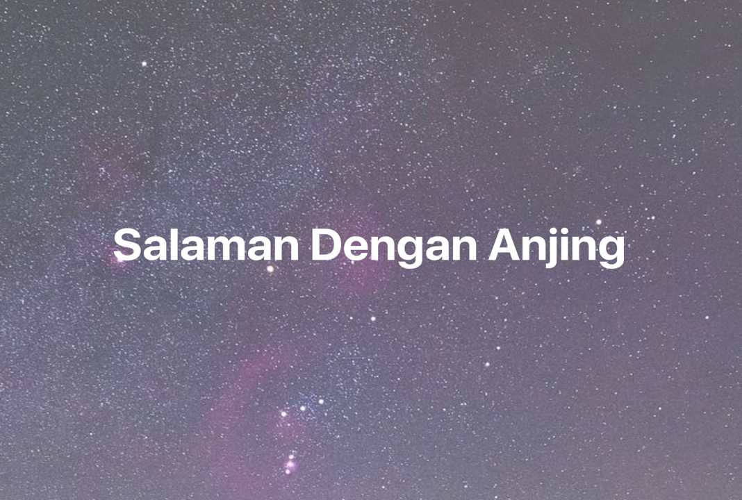 Gambar Mimpi Salaman Dengan Anjing