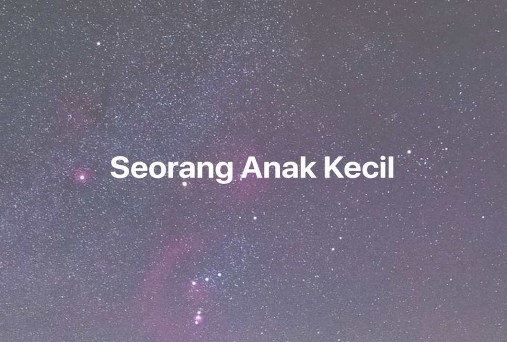 Gambar Mimpi Seorang Anak Kecil