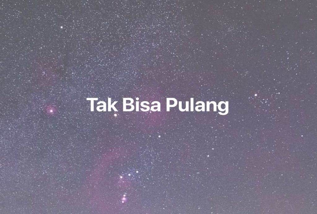 Gambar Mimpi Tak Bisa Pulang