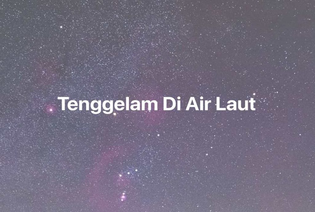 Gambar Mimpi Tenggelam Di Air Laut