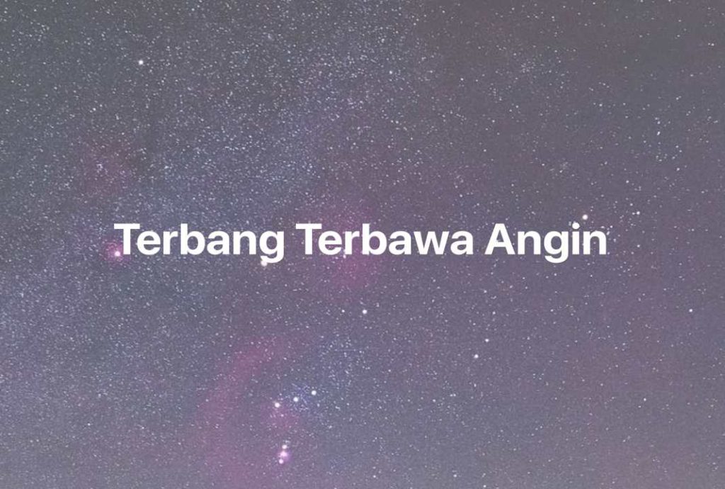 Gambar Mimpi Terbang Terbawa Angin